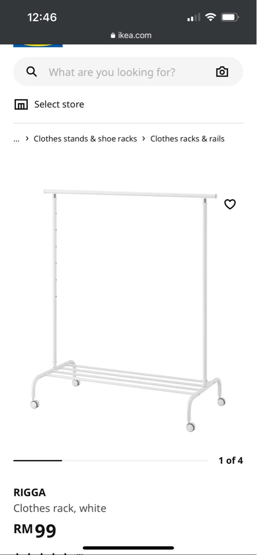 Ikea clothes rack, Furniture & Home Living, Furniture, Shelves