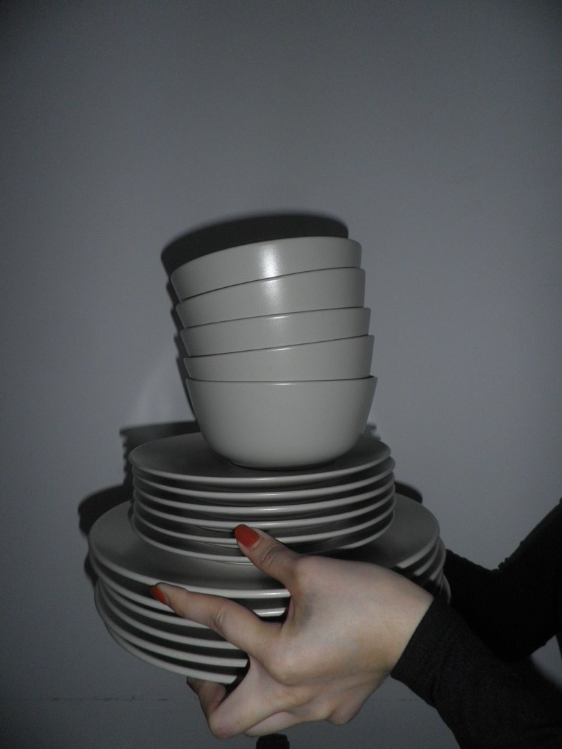 IKEA Matte Green Dinner Set, Furniture & Home Living, Kitchenware