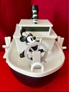Japan Tokyo Disney Resort 90 MICKEY MOUSE Steamboat Willie Popcorn Bucket (with squeaky sound)