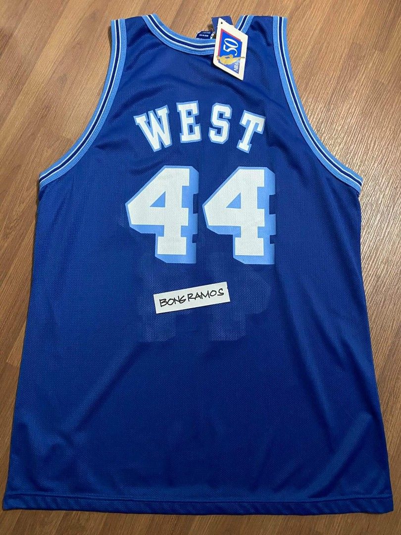 Jerry west champion jersey 50th, Men's Fashion, Activewear on Carousell