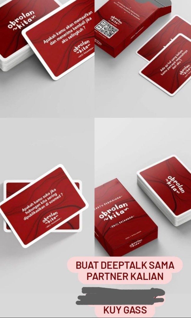 kartu obrolan untuk deeptalk bersama pasangan, Toys & Collectibles