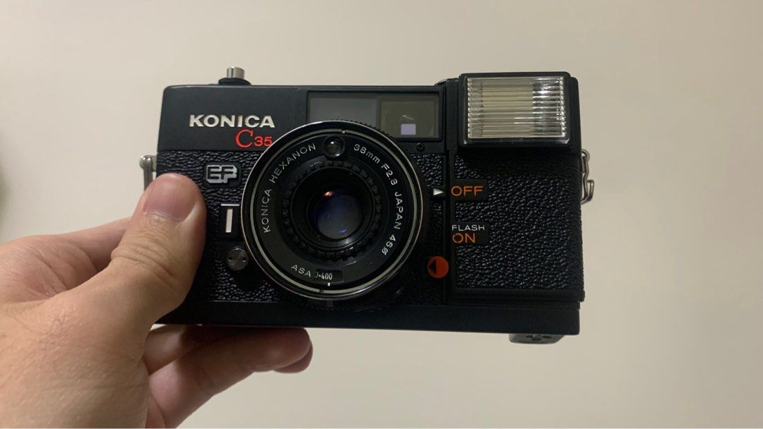 美品Konica C35 EF 底片相機（FM2可參考）聖誕交換禮物首選 隨身口袋機 生活記錄 閃燈正常
