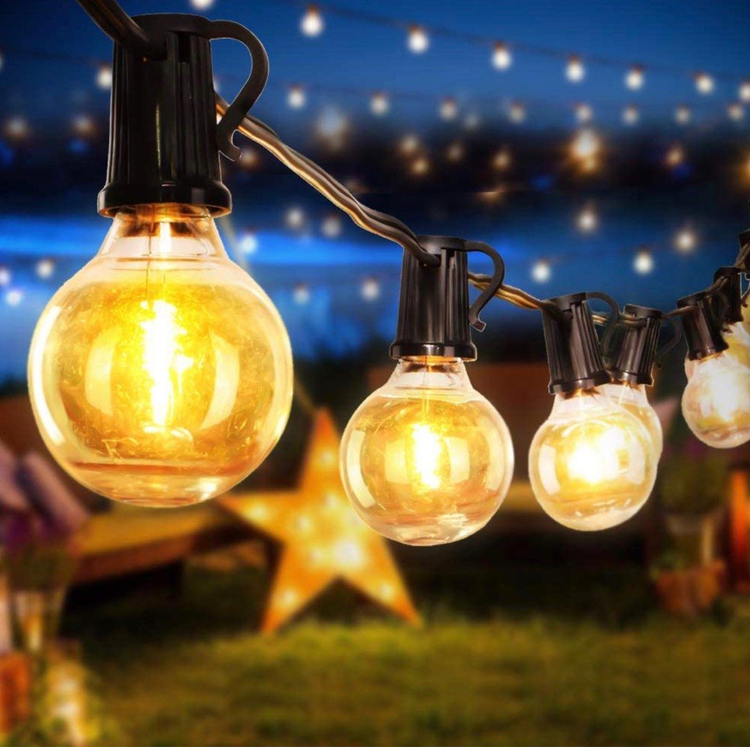 LED Outdoor Lights Mains Powered, Opard 31ft Outdoor String Lights with