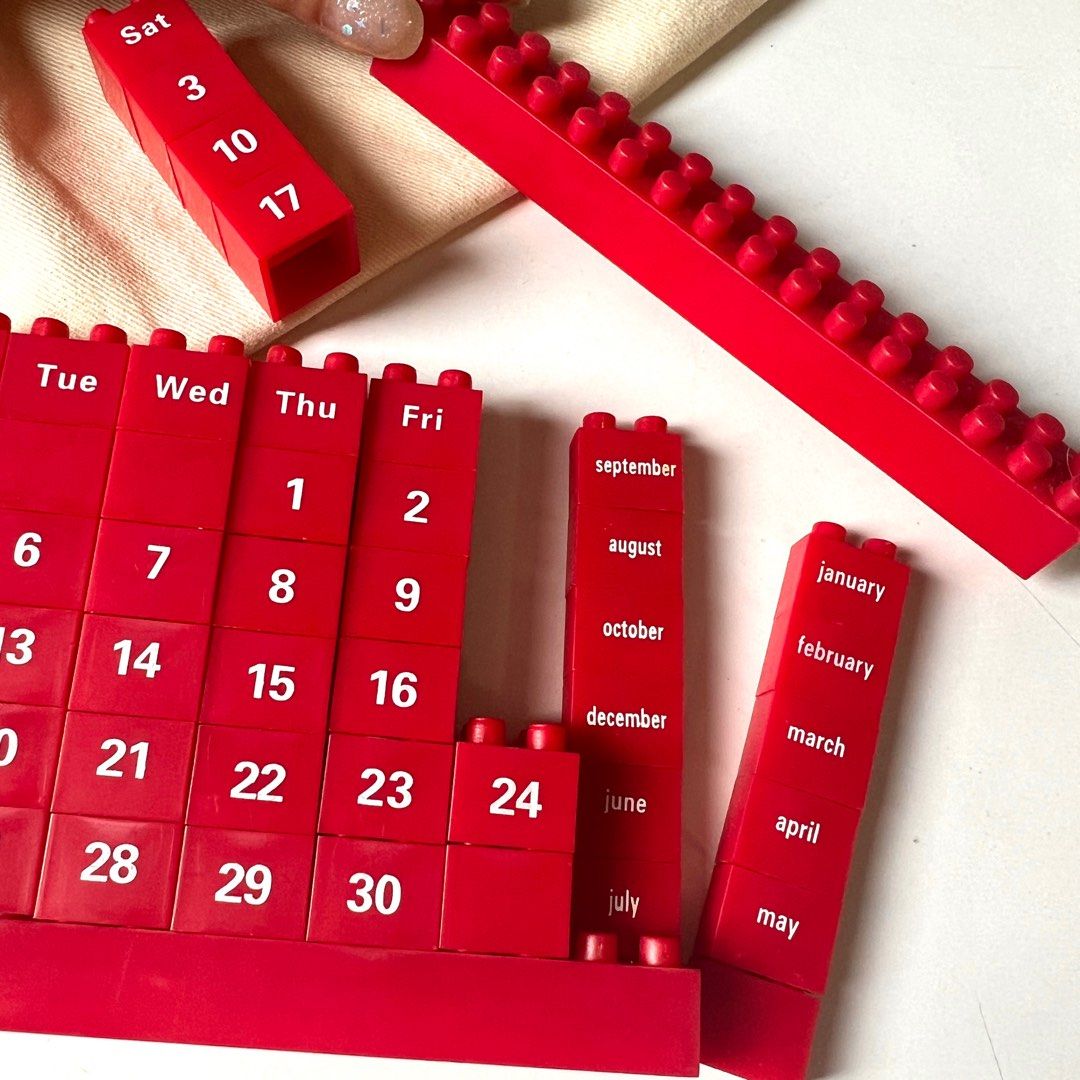 LEGO Table Calendar blocks DIY toy set Hobbies Toys Stationery
