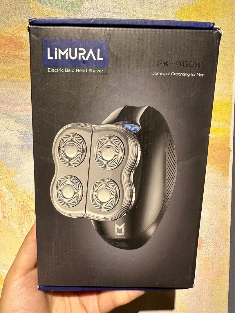 LIMURAL 4IN1 WATERPROOF WET DRY ELECTRIC SKULL SHAVER, BALD HEAD SHAVER, ELECTRIC ROTARY