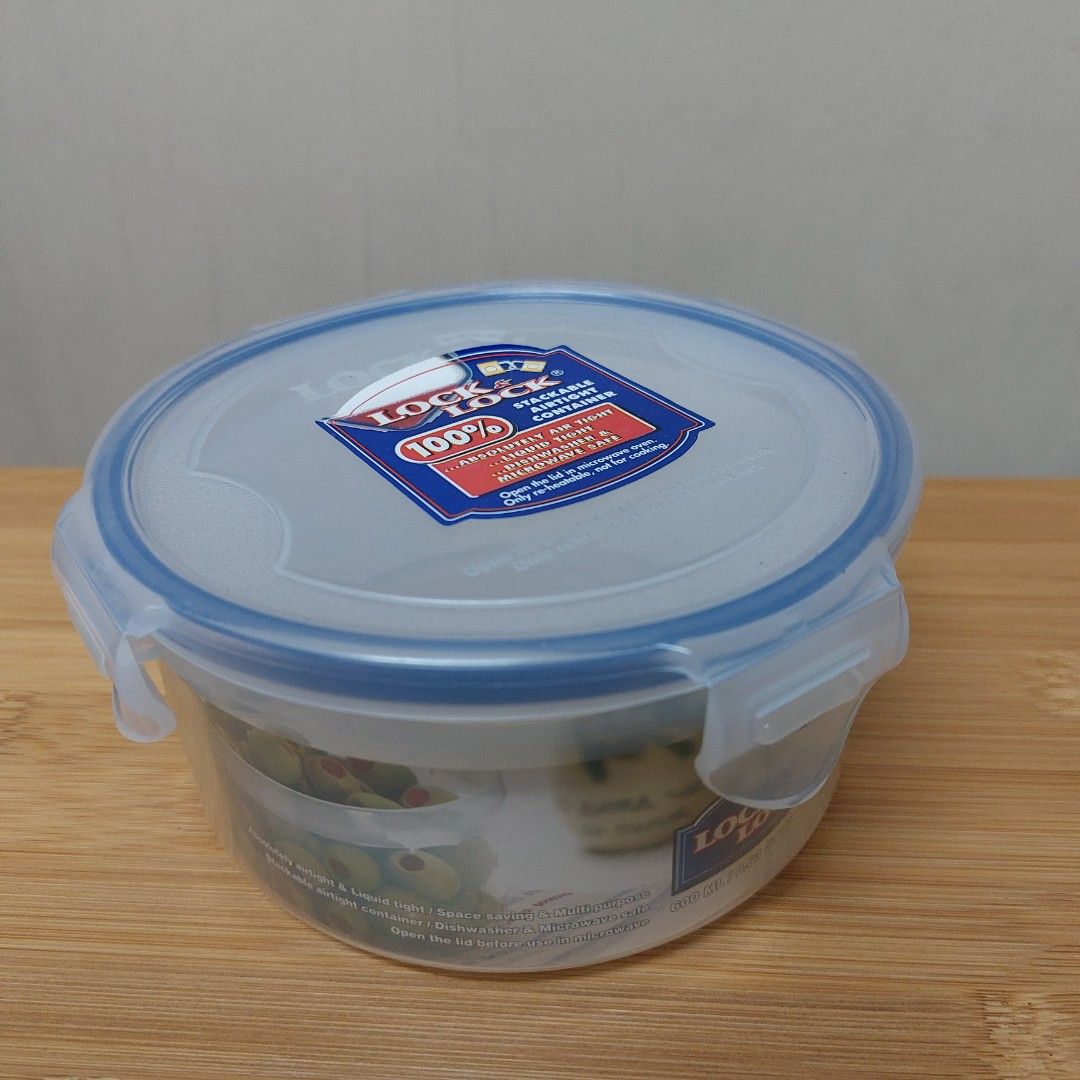 Lock & Lock Classic Airtight Round Food Container (600ml) HPL933