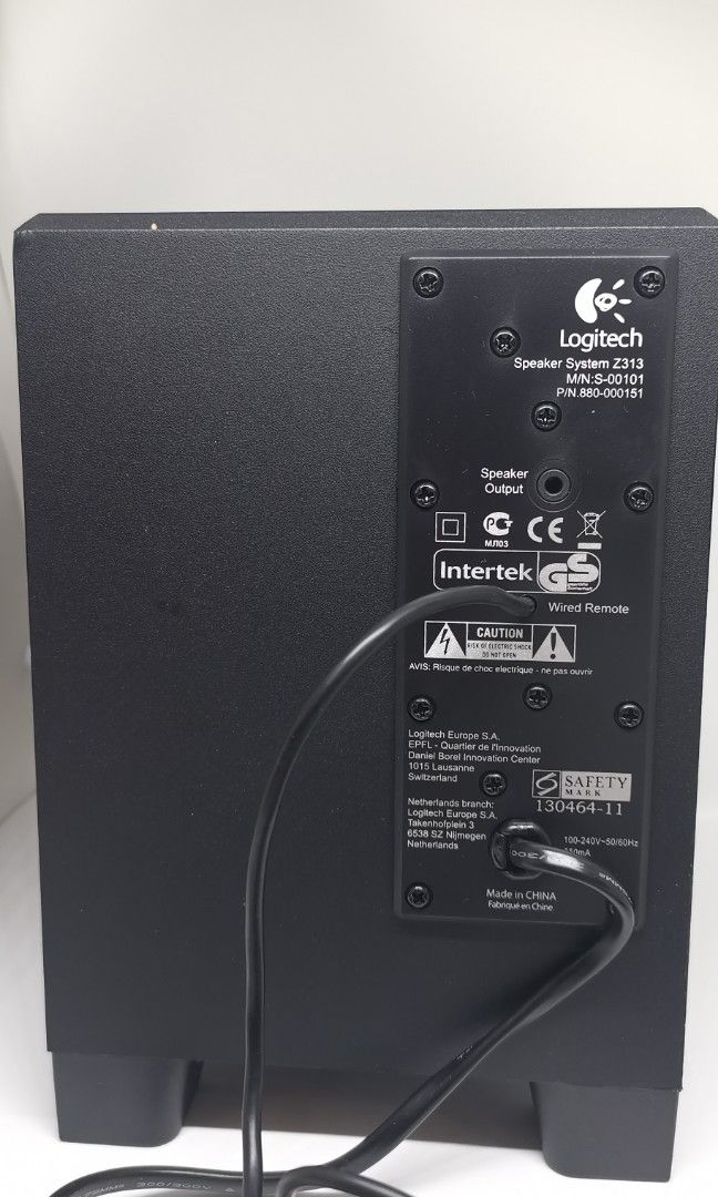 Logitech Z313 Subwoofer 15 W (subwoofer only, no speaker), Audio