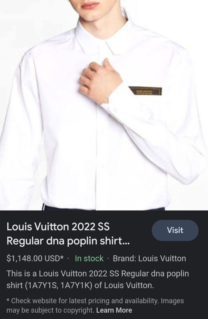 LOUIS VUITTON Staples Edition DNA Shirt, Luxury, Apparel on Carousell