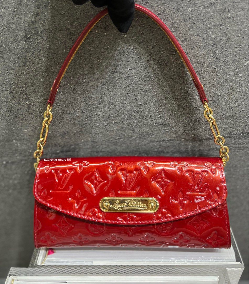 Sunset boulevard patent leather handbag Louis Vuitton Red in