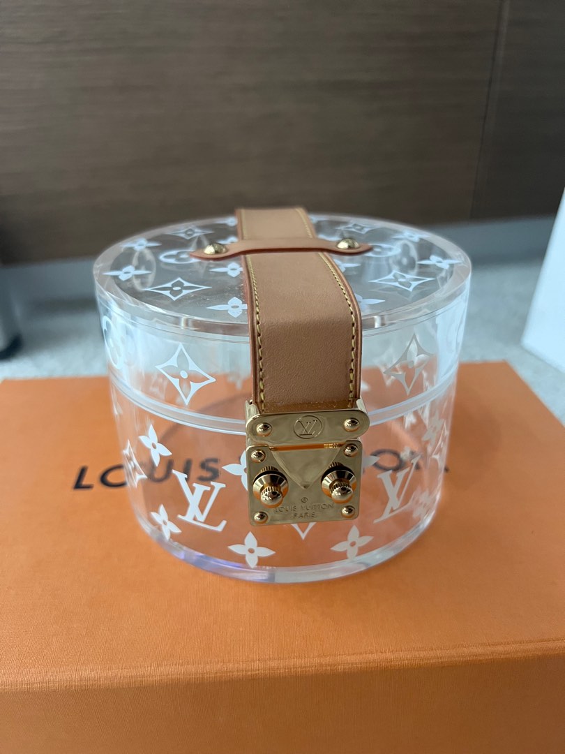 Louis Vuitton Box Scott Plexiglass Jewelry Box w Pink Scarf  Boca Pawn   Boca Raton Pawn
