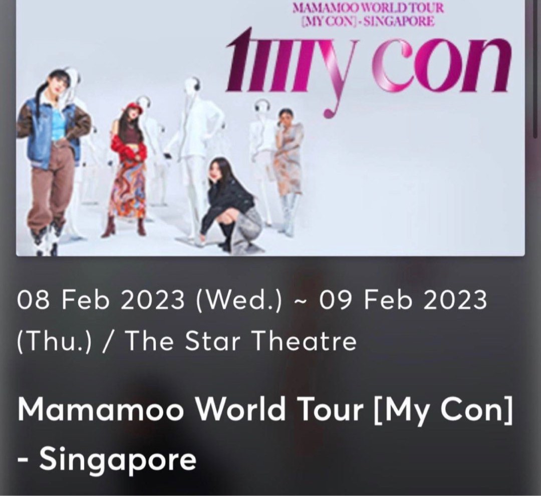 Mamamoo tickets, Tickets & Vouchers, Event Tickets on Carousell