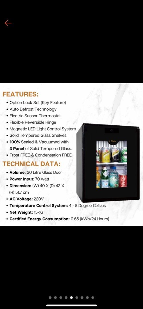 Mini fridge with silent technology, TV & Home Appliances, Kitchen