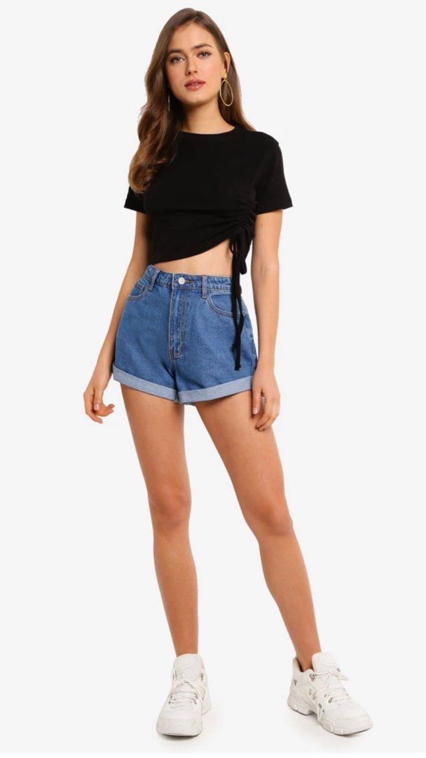 Missguided high waisted shorts on sale