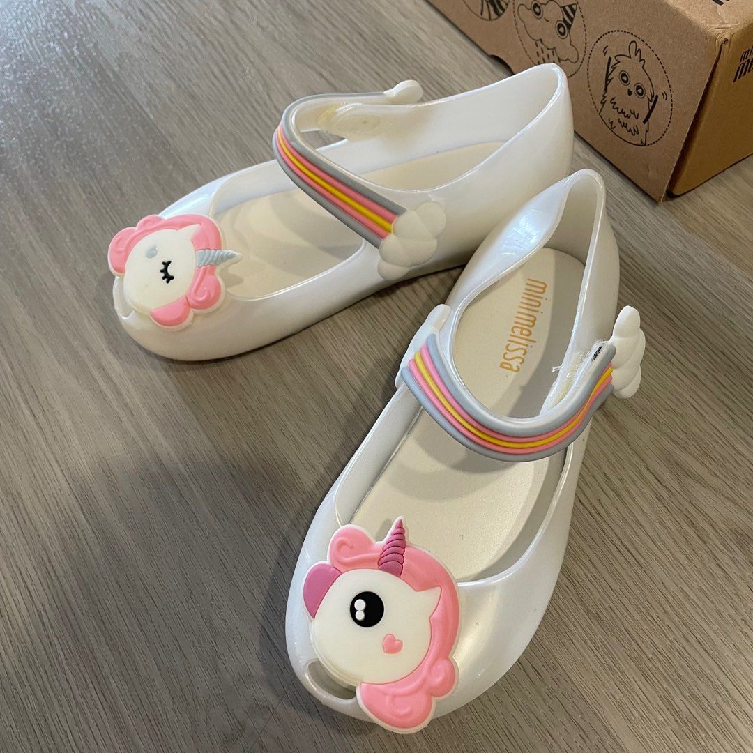 NEW Mini Melissa unicorn jelly shoes flats Babies Kids Babies