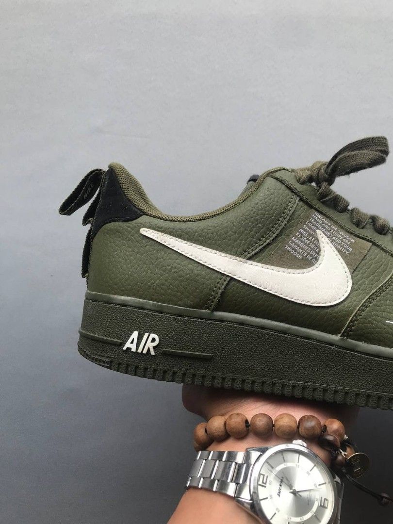 NIke air force 1 af1 utility green army size 7, Men's Fashion, Footwear,  Sneakers on Carousell