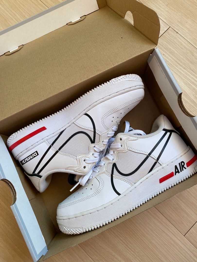 Air force react blanche rouge cheap