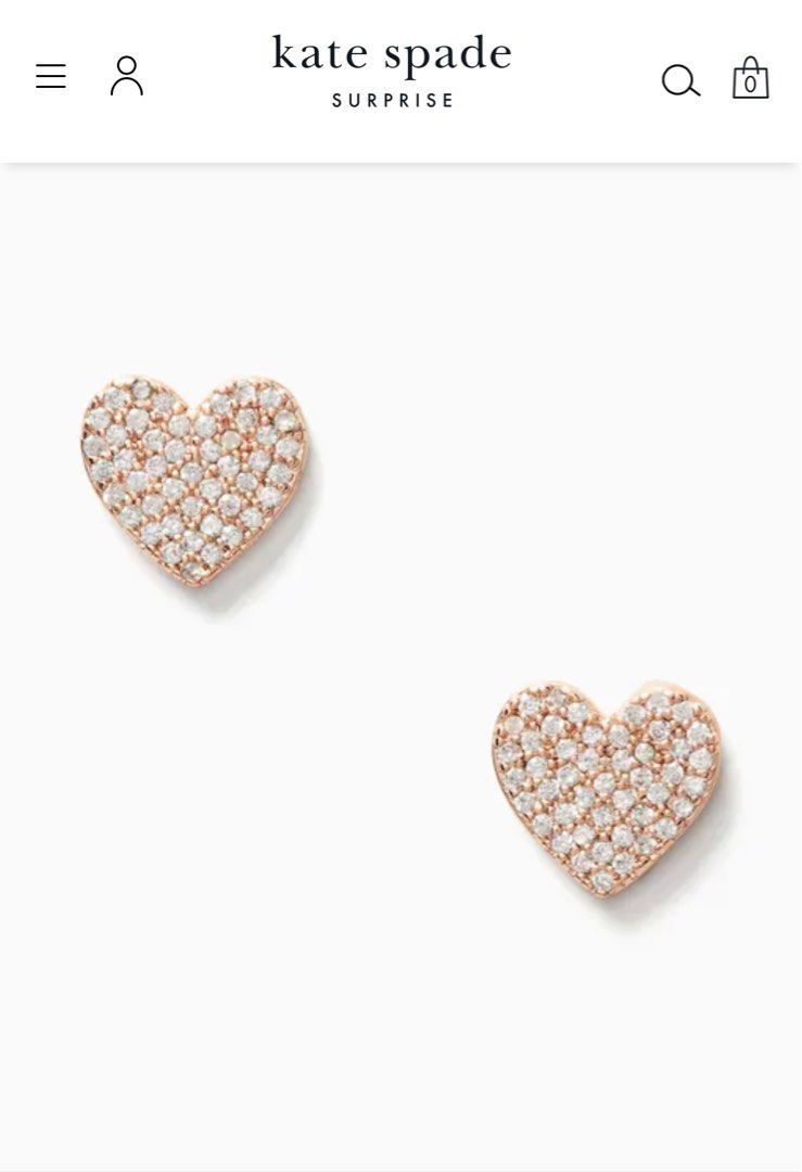 Kate spade heart discount hoops
