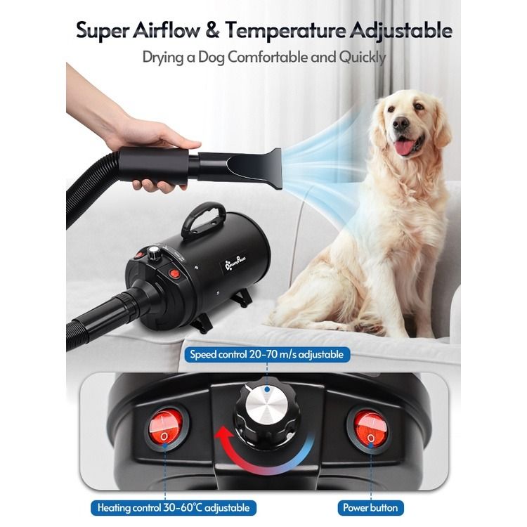 Pet hair dryer Pet Dogs Pet Cat Grooming Water Blower Warm Wind