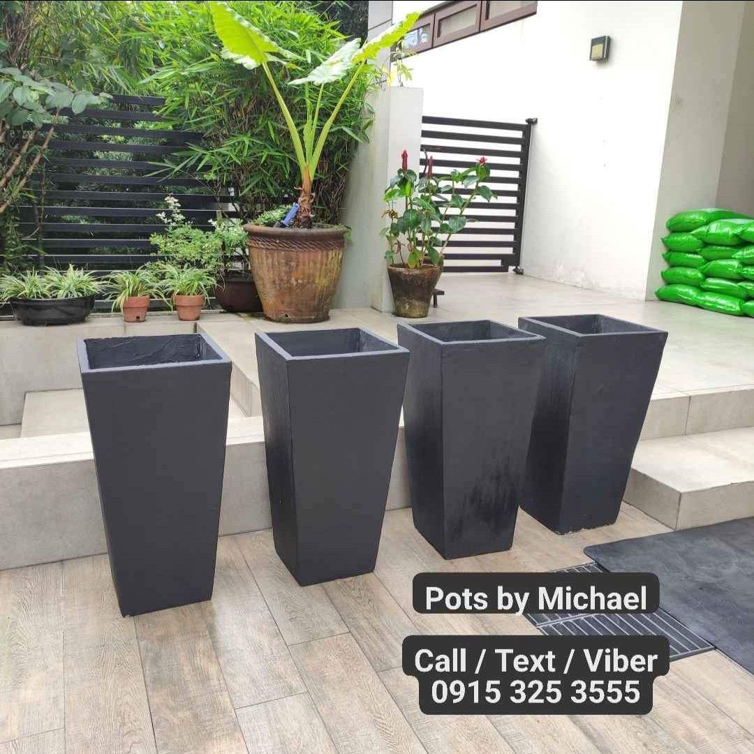 Plant Box Cement Pots Loam Soil, Furniture & Home Living, Gardening