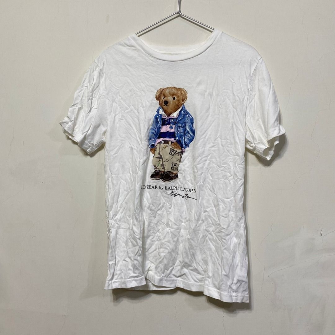 POLO Ralph Lauren 小熊LOGO T Shirt 白色尺寸小孩L 購自Costco 下水一次, 她的時尚, 上衣,  T-shirt在旋轉拍賣