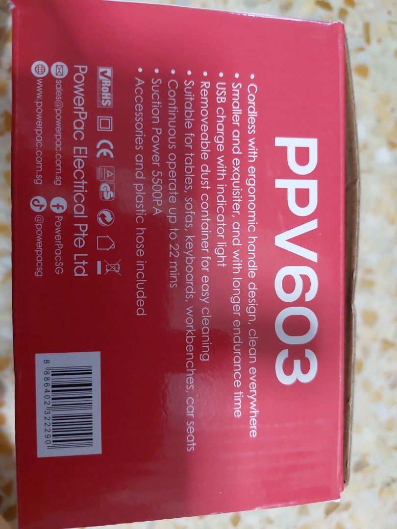 Powerpac Rechargeable Vacuum Cleaner, TV & Home Appliances, Vacuum