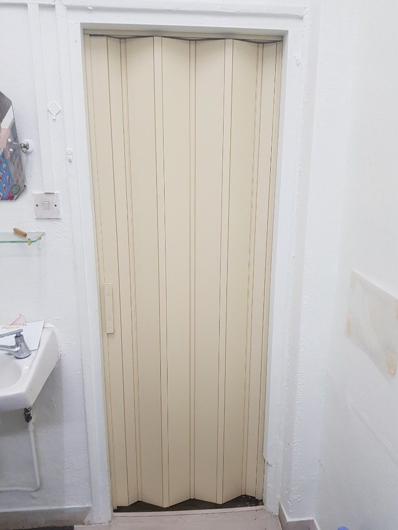Pvc folding door toilet door store room door, Furniture & Home Living, Home Improvement ...