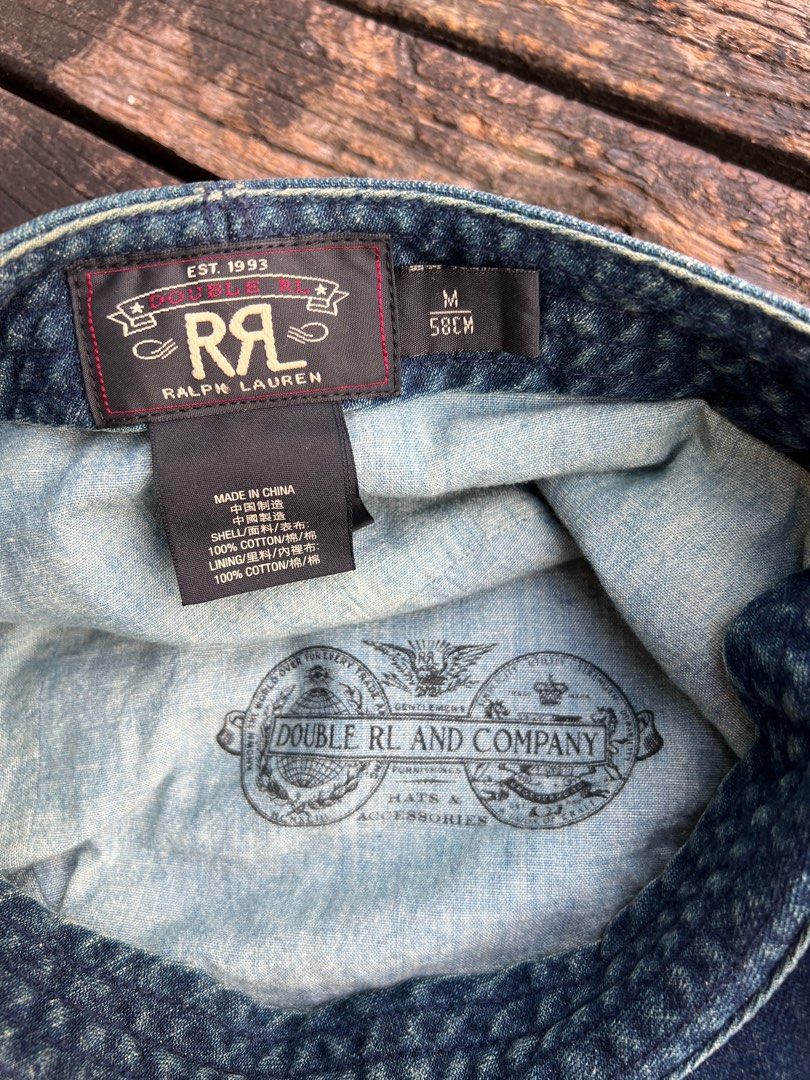 Ralph Lauren RRL Double RL Denim Newsboy Cap, 男裝, 手錶及