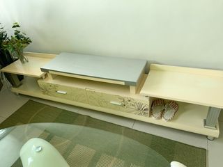 RUSH SALE TV Console with Cabinet and Compartments