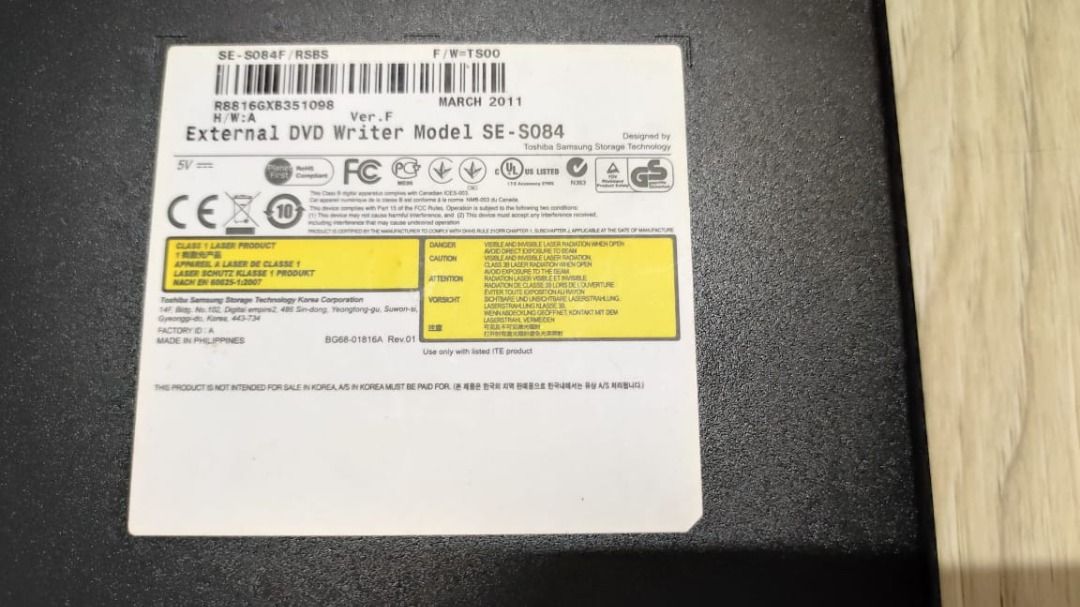 Samsung External DVD Writer SES084, Hobbies & Toys, Music & Media, CDs