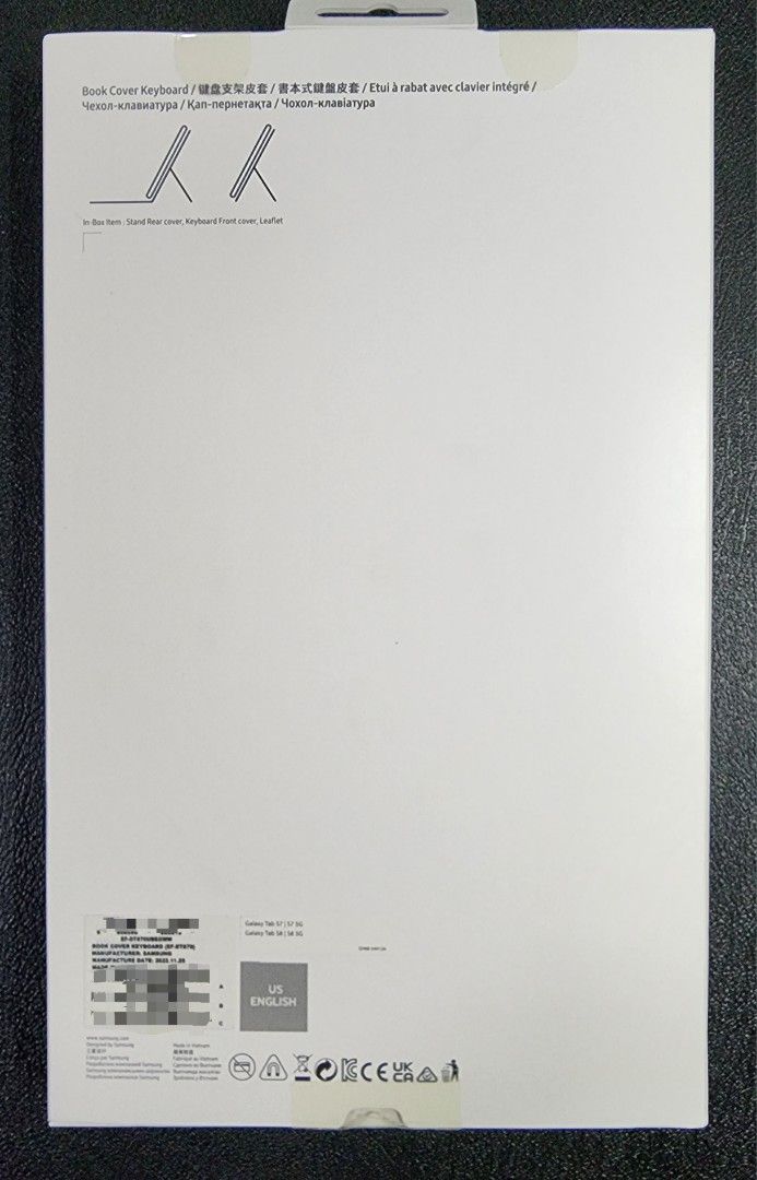 Samsung Galaxy Tab S7/S8 Book Keyboard Cover with Trackpad, Mobile