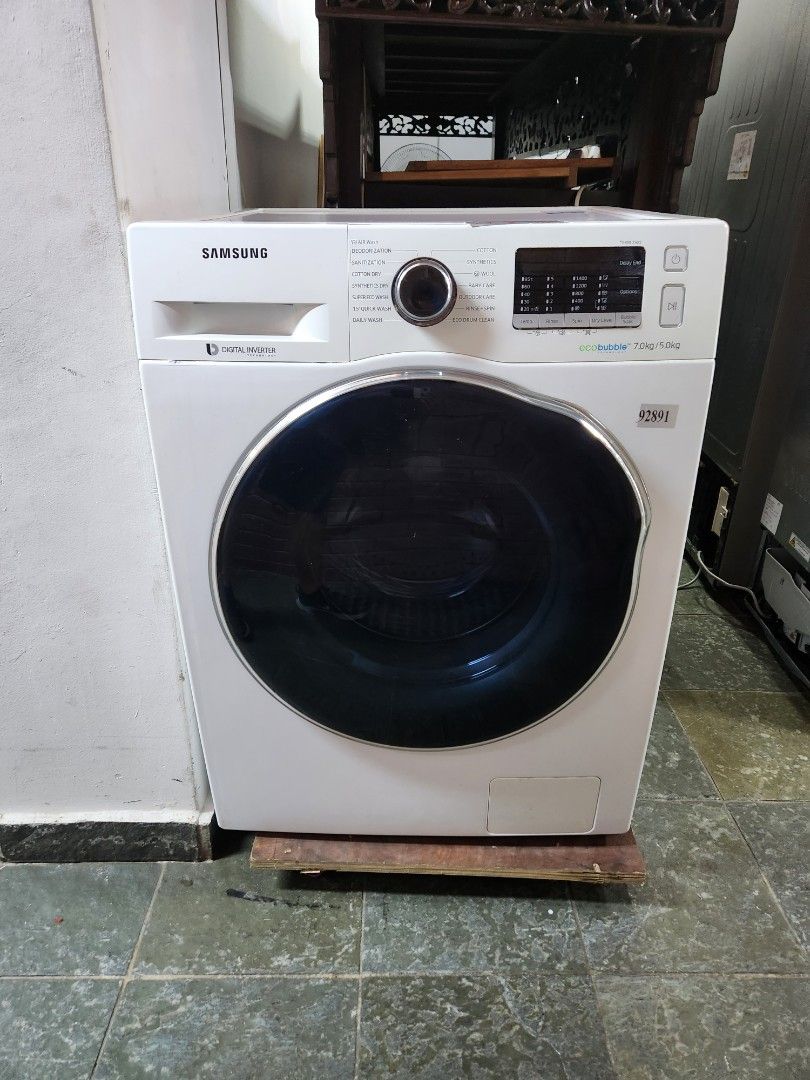SAMSUNG Washer & Dryer 7kg/5kg WD70J5410AW, TV & Home Appliances