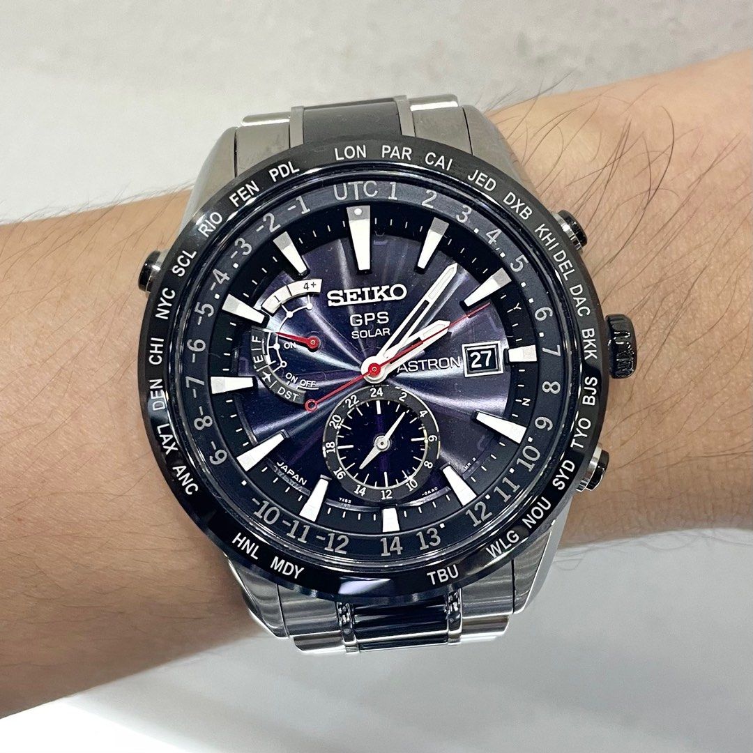 Seiko Astron GPS Solar Watch in Titanium & Ceramic SAST015G, Luxury,  Watches on Carousell
