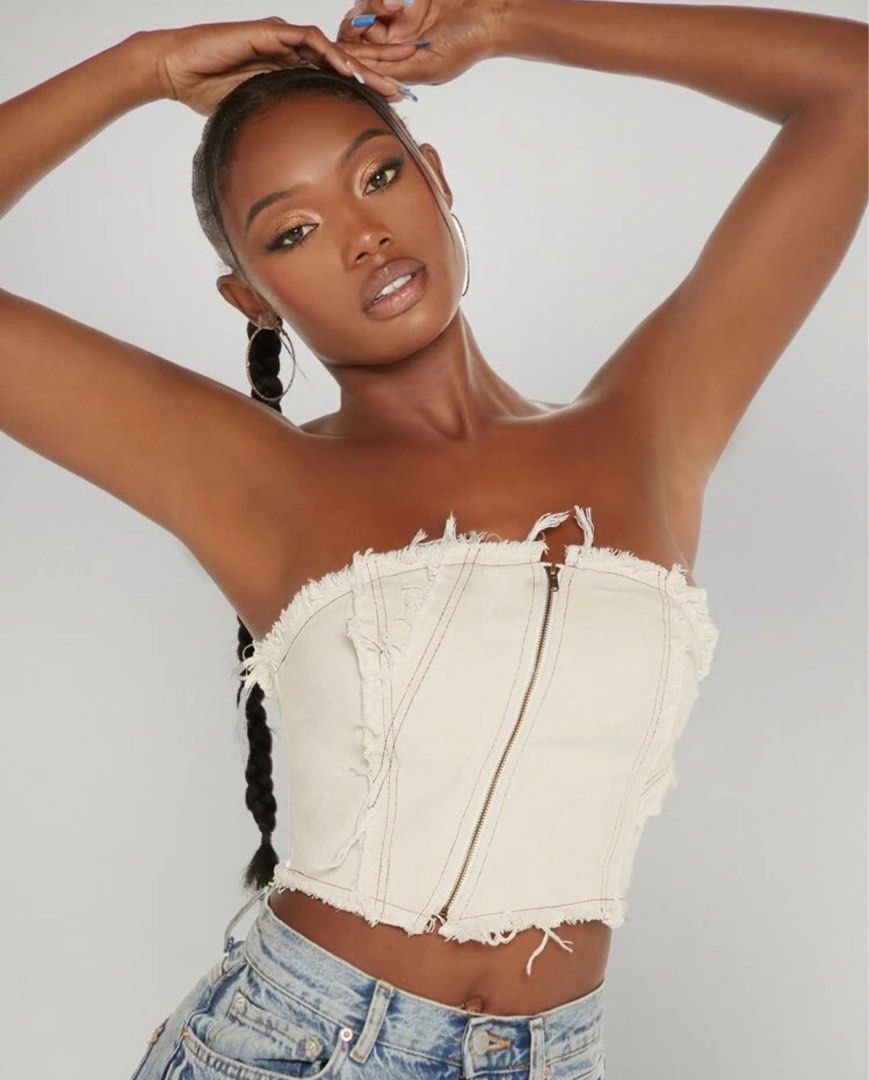 SHEIN BAE Contrast Lace Bustier Cami Top
