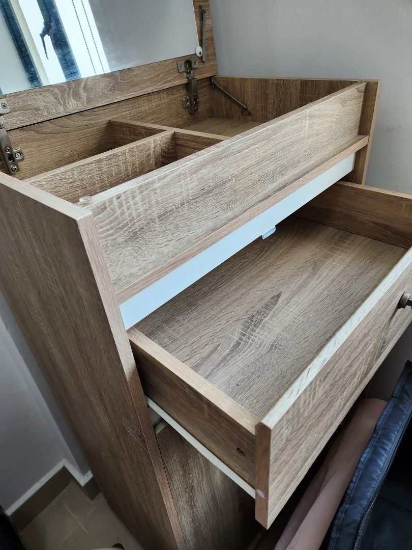 Single bed from ikea and a dressing table (not ikea), Furniture & Home