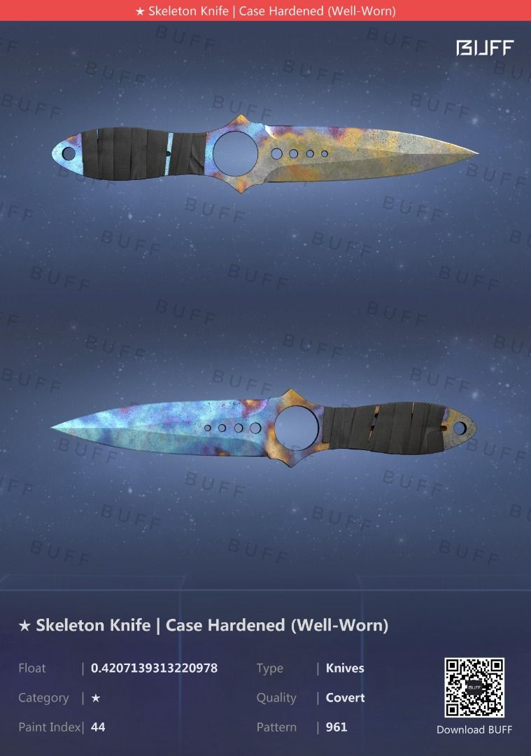 Skeleton Knife Case Hardened (BLUE GEM), Video Gaming, Gaming