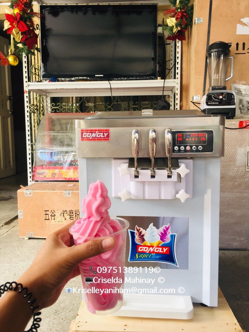 Soft serve ice cream machine 3Nozzle Gongly TV Home Appliances
