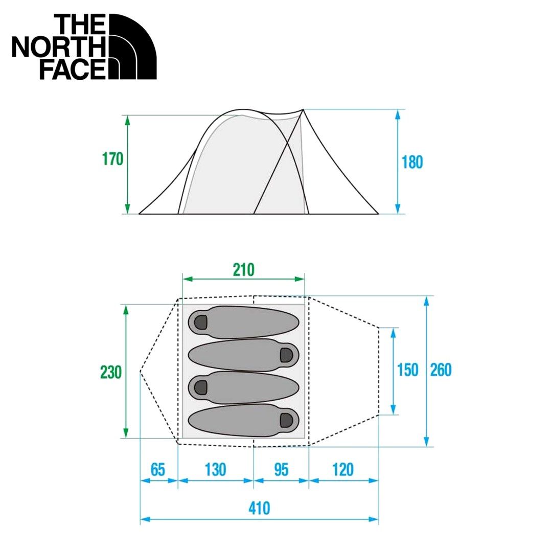 The North Face Lander 4 NV22101 戶外露營4人帳, 運動產品, 行山及