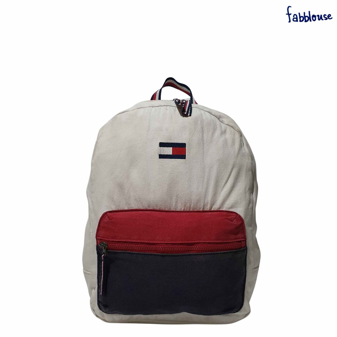 Tommy Hilfiger Small Flag Logo Backpack, Fesyen Pria, Tas ...