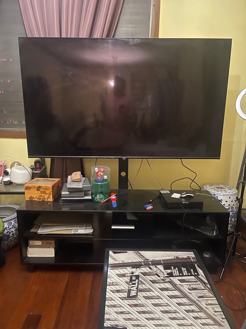 TV rack only can support 65inch TV, Furniture & Home Living