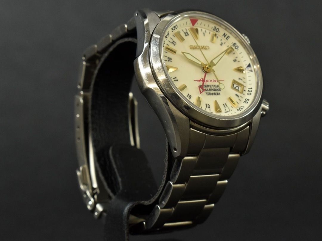 Ultra rare Seiko Alpinist GMT titanium HAQ perpetual calendar 8F56