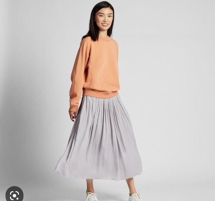Gray shop gathered skirt