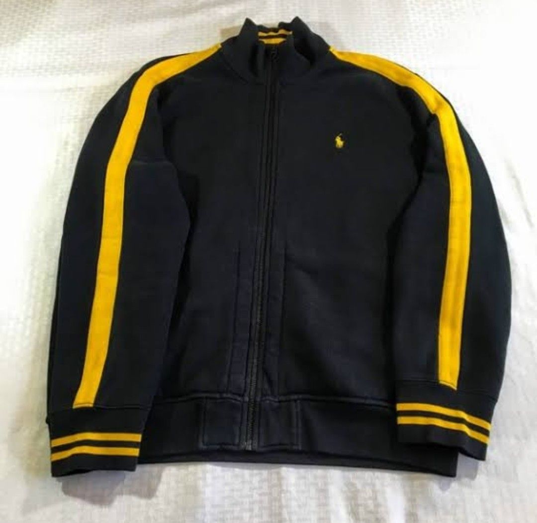 Black and best sale yellow polo jacket