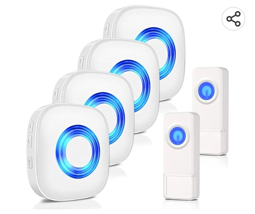 Wireless Doorbell, PHYSEN Waterproof Door bell Chime Kit Operating at