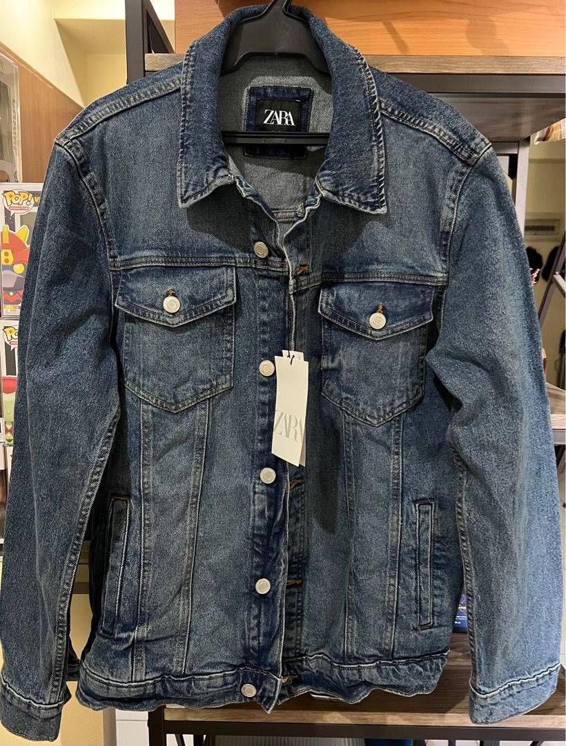 Zara Man Denim Jacket, Men's Fashion, Coats, Jackets and Outerwear on Carousell