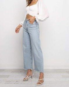Zara unfinished straight high waist denim / no mango H&M levis Guess