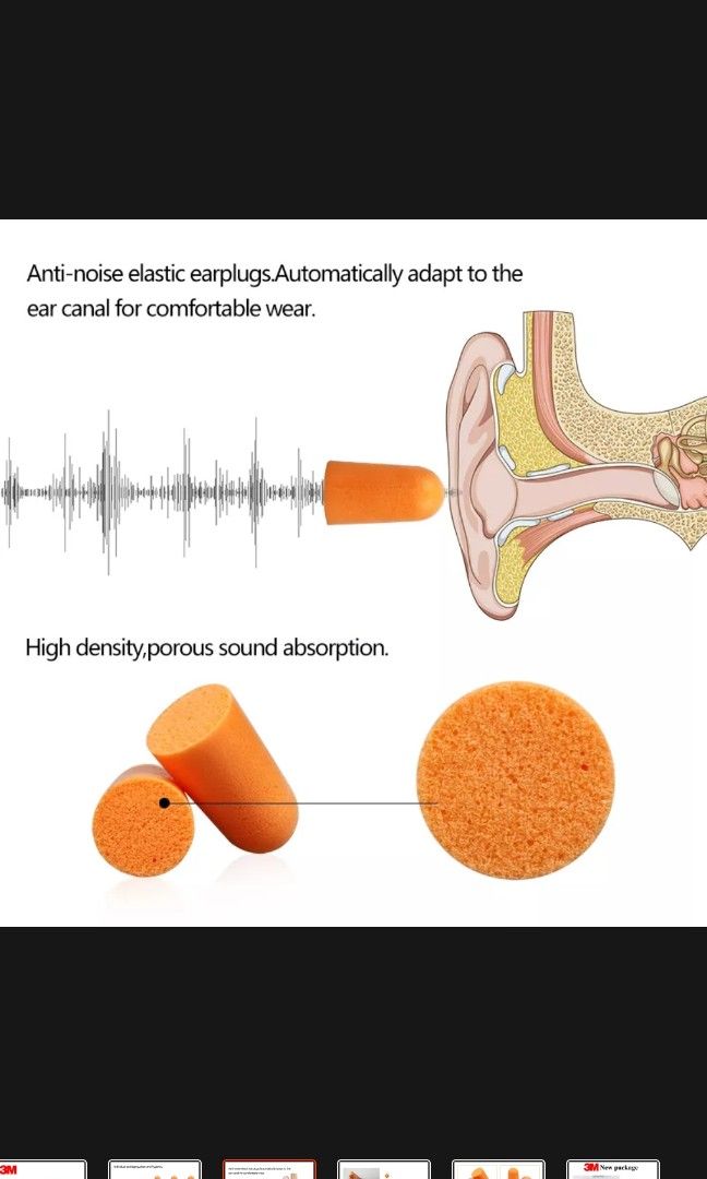 3M Noise isolation ear plugs, Beauty & Personal Care, Ear Care on Carousell
