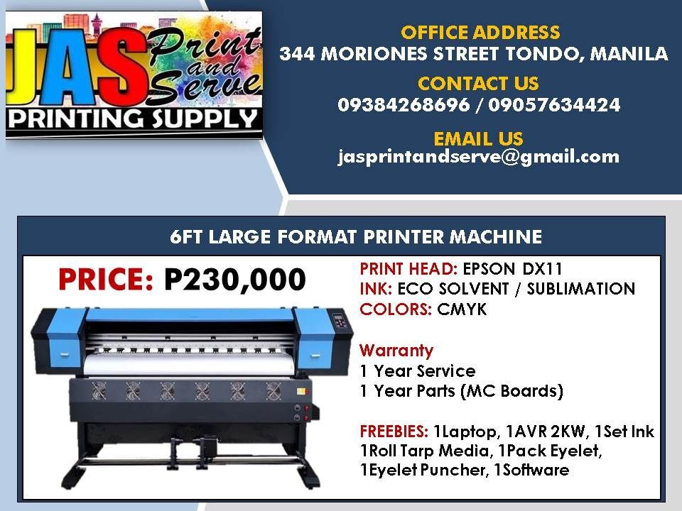 6ft Full Sublimation Printer DX11, Computers & Tech, Printers, Scanners