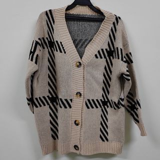 條紋針織開衫女款簡約毛衣外套  #23初夏時尚