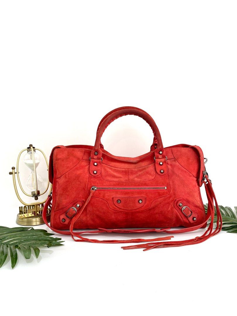 City handbag Balenciaga Brown in Suede  10058698