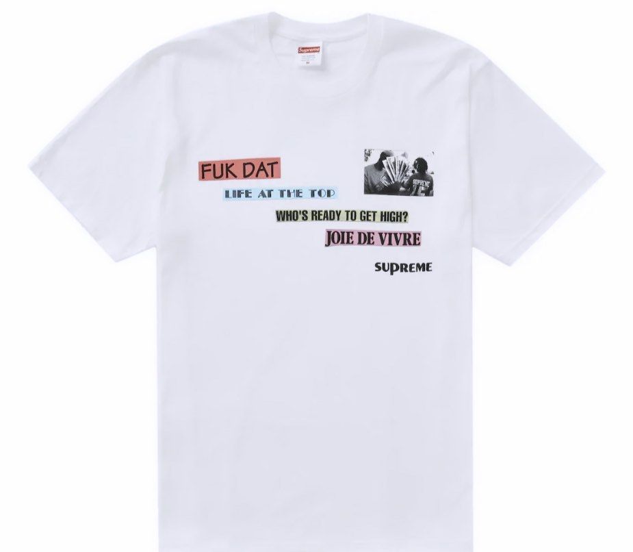 🆕 AUTHENTIC SUPREME JOIE DE VIVRE TEE, Men's Fashion, Tops & Sets ...